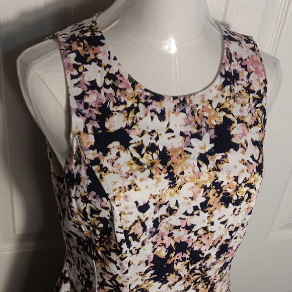 Liz Claiborne Floral Print Fit And Flare Cottagecore Dress - Pink and Black NWOT - Picture 5 of 14
